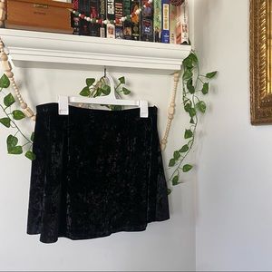 Black Velvet Skater Skirt.